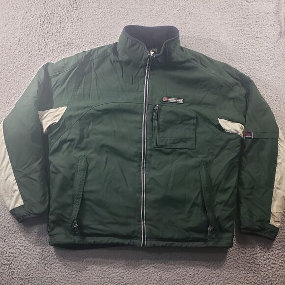 Abercrombie Fitch Jacket Men's XL Extra Large Reversible Full Zip Fleece Skiing - Picture 1 of 16
